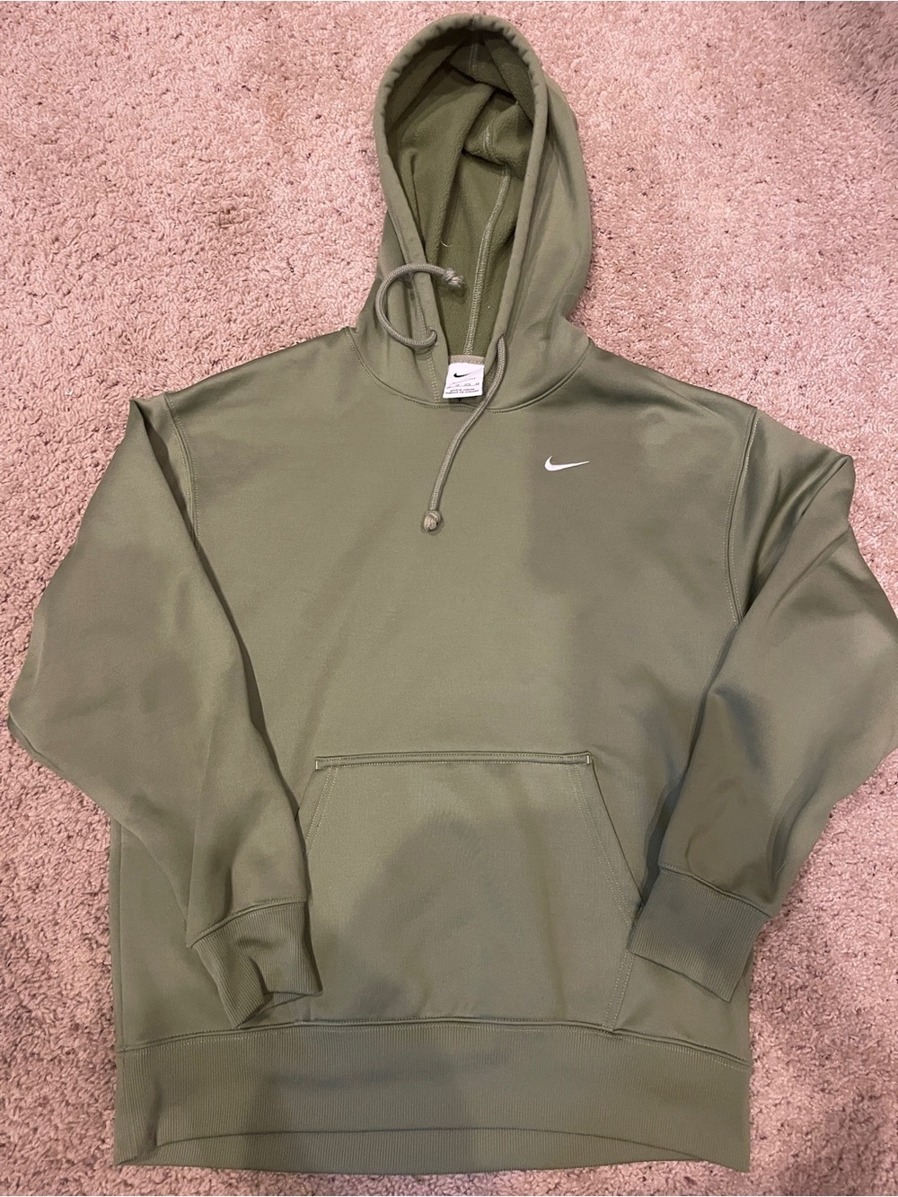Nike Olive Green Hooded Pullover Sweatshirt